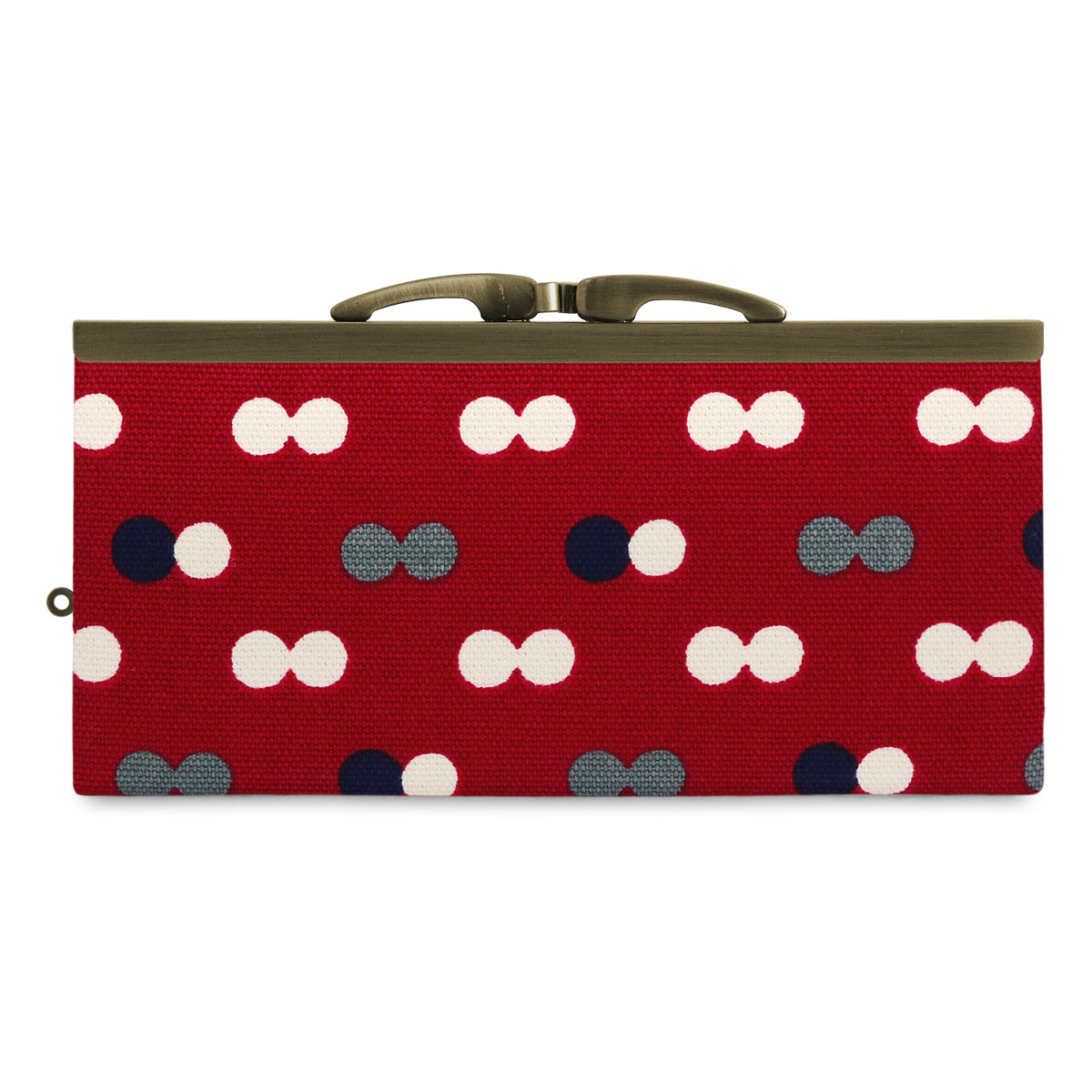 【在庫商品】復刻型がま口長財布(マチなし)【帆布・綿布(アソート)】