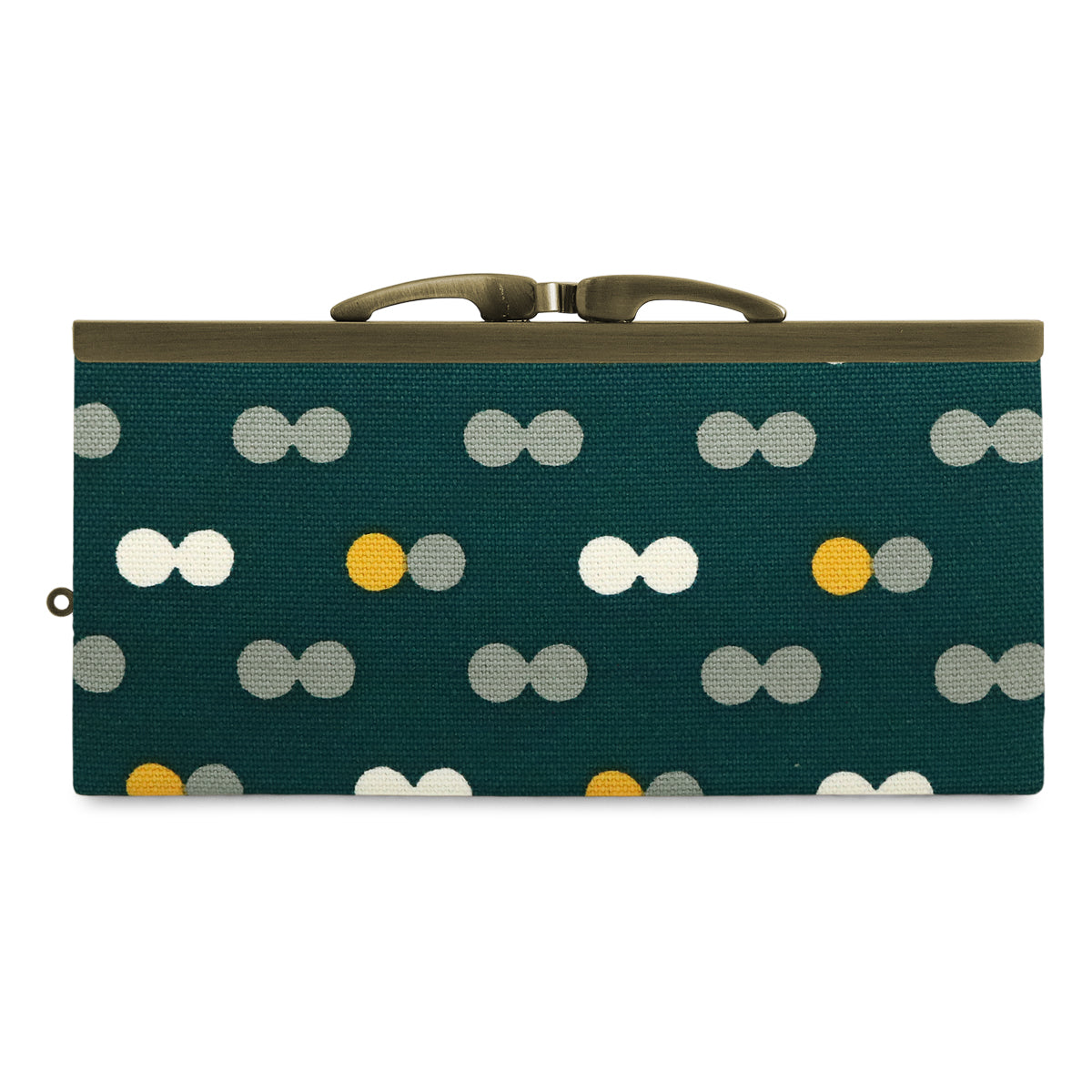 【在庫商品】復刻型がま口長財布(マチなし)【帆布・綿布(アソート)】