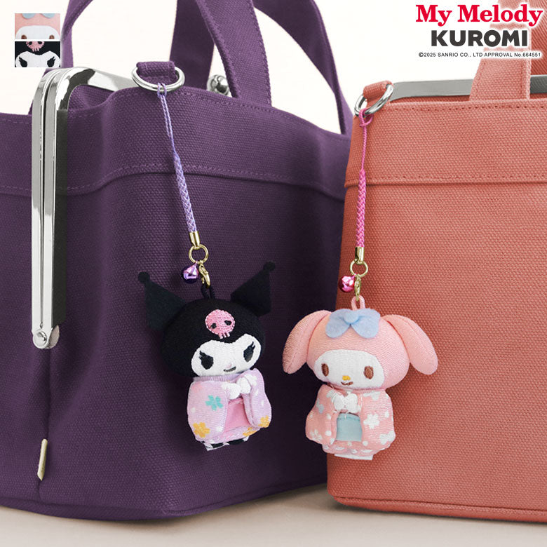 【在庫商品】きもの根付けストラップ【マイメロディ&クロミ】