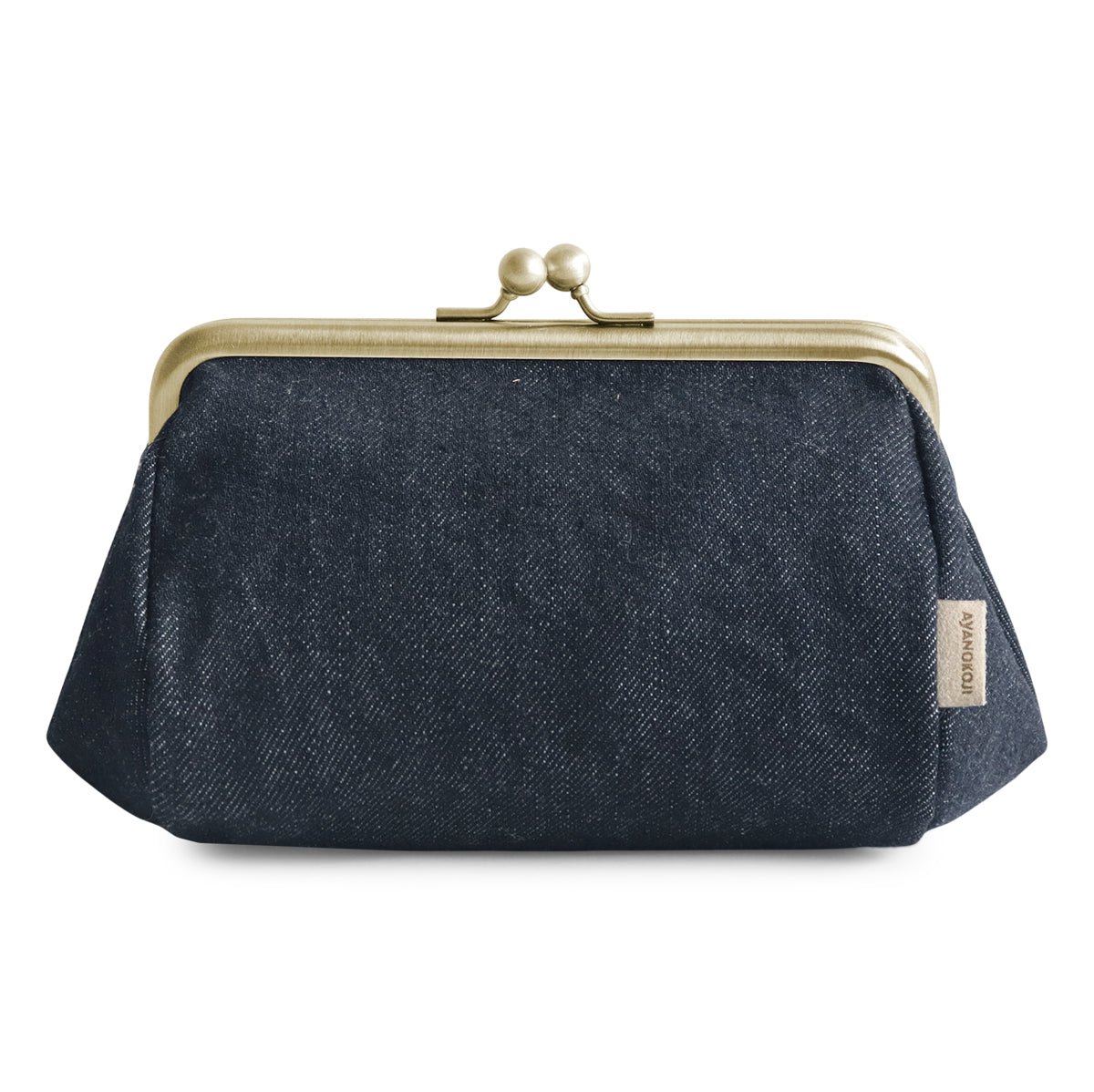 [In Stock] TAWARA-Style Kiss-Lock Cosmetic Pouch (Medium) [Canvas & Cotton Fabric (Assorted)]
