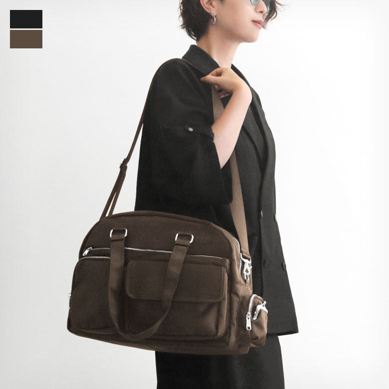 【在庫商品】がま口ボストンバッグマルチポッケ【Sarei NEUTRA】