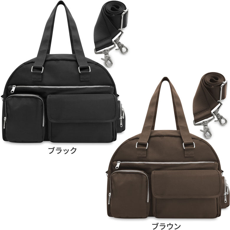 【在庫商品】がま口ボストンバッグマルチポッケ【Sarei NEUTRA】