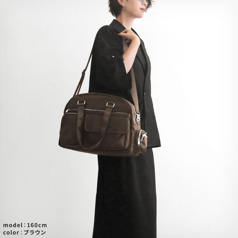 【在庫商品】がま口ボストンバッグマルチポッケ【Sarei NEUTRA】