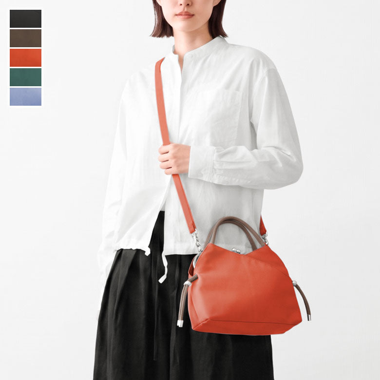 【在庫商品】がま口レイヤードショルダーバッグ ※持ち手カラー【Sarei NEUTRA】