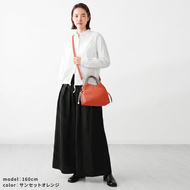 【在庫商品】がま口レイヤードショルダーバッグ ※持ち手カラー【Sarei NEUTRA】