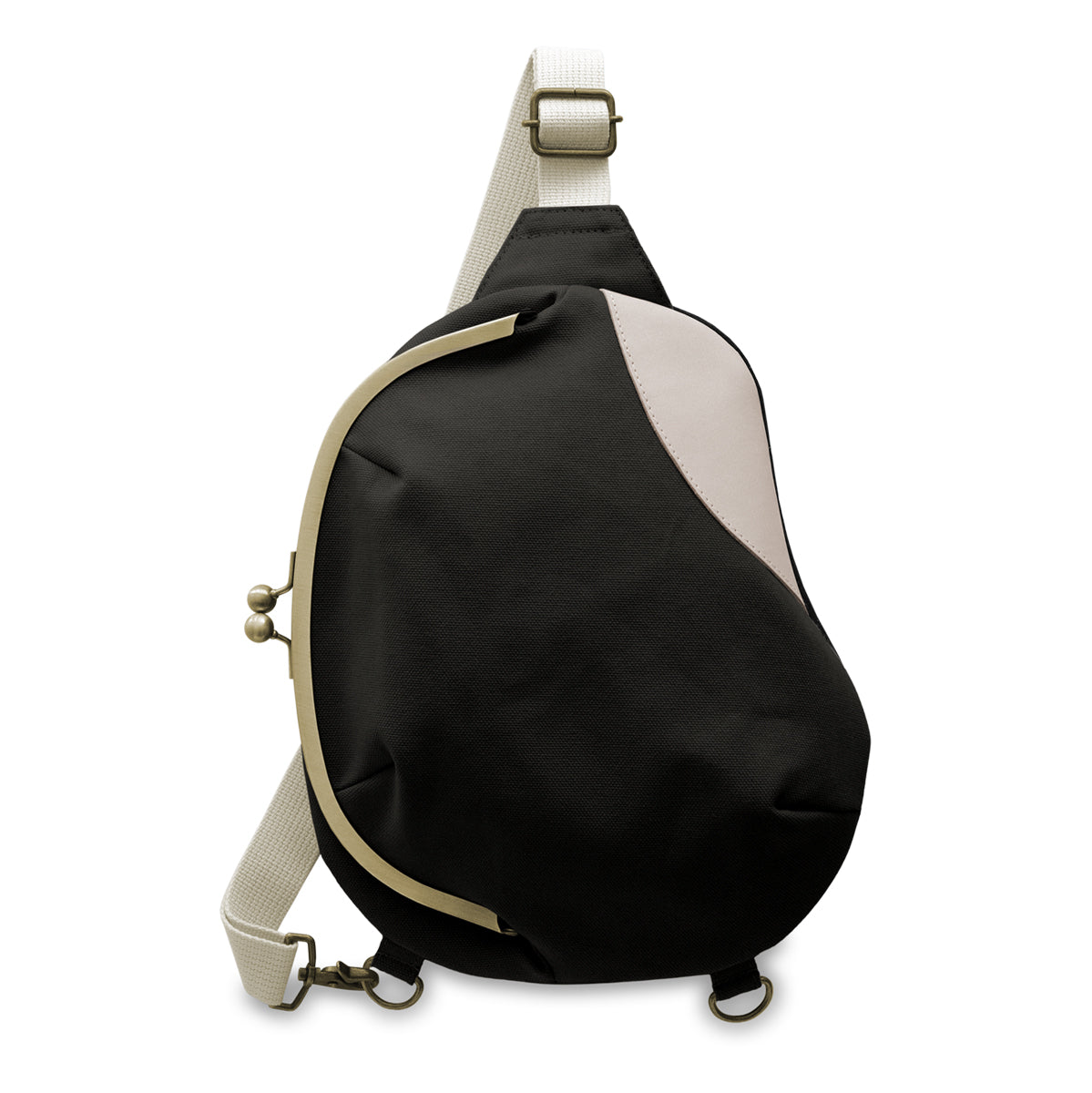 【在庫商品】がま口まめボディバッグ【帆布・無地】※がまろっく付き