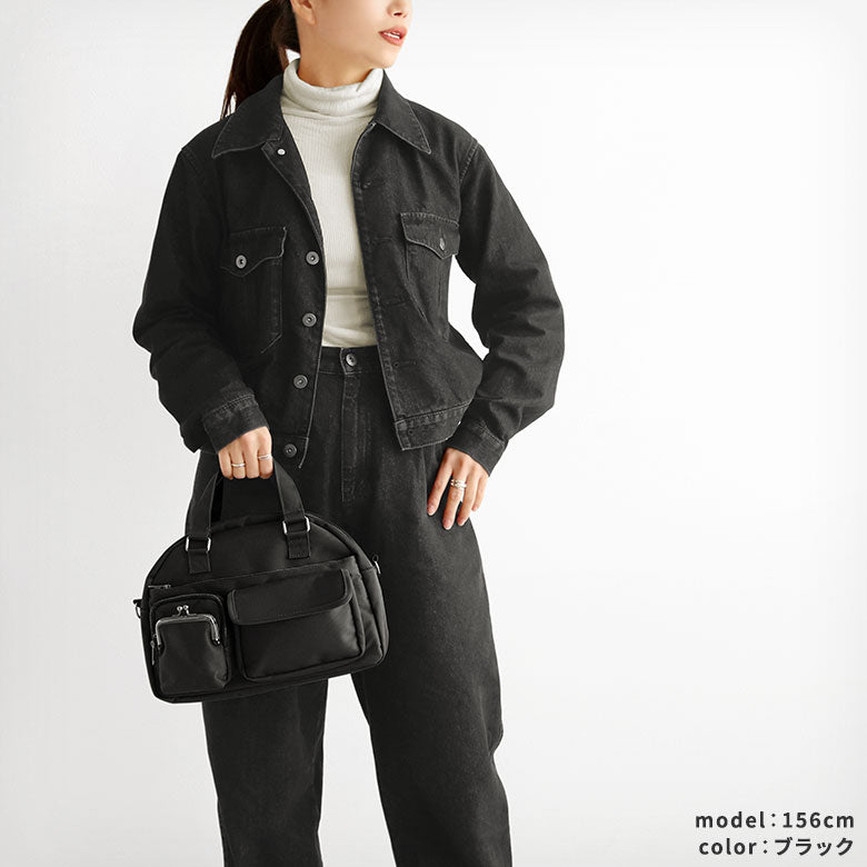 【在庫商品】がま口ラウンドバッグマルチポッケ【Sarei NEUTRA】