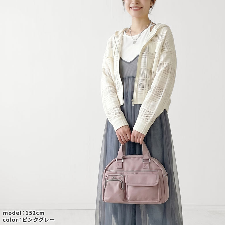 【在庫商品】がま口ラウンドバッグマルチポッケ【Sarei NEUTRA 26SS】