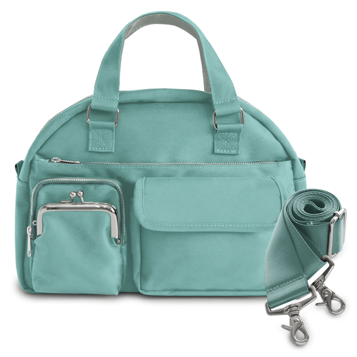 【在庫商品】がま口ラウンドバッグマルチポッケ【Sarei NEUTRA 26SS】