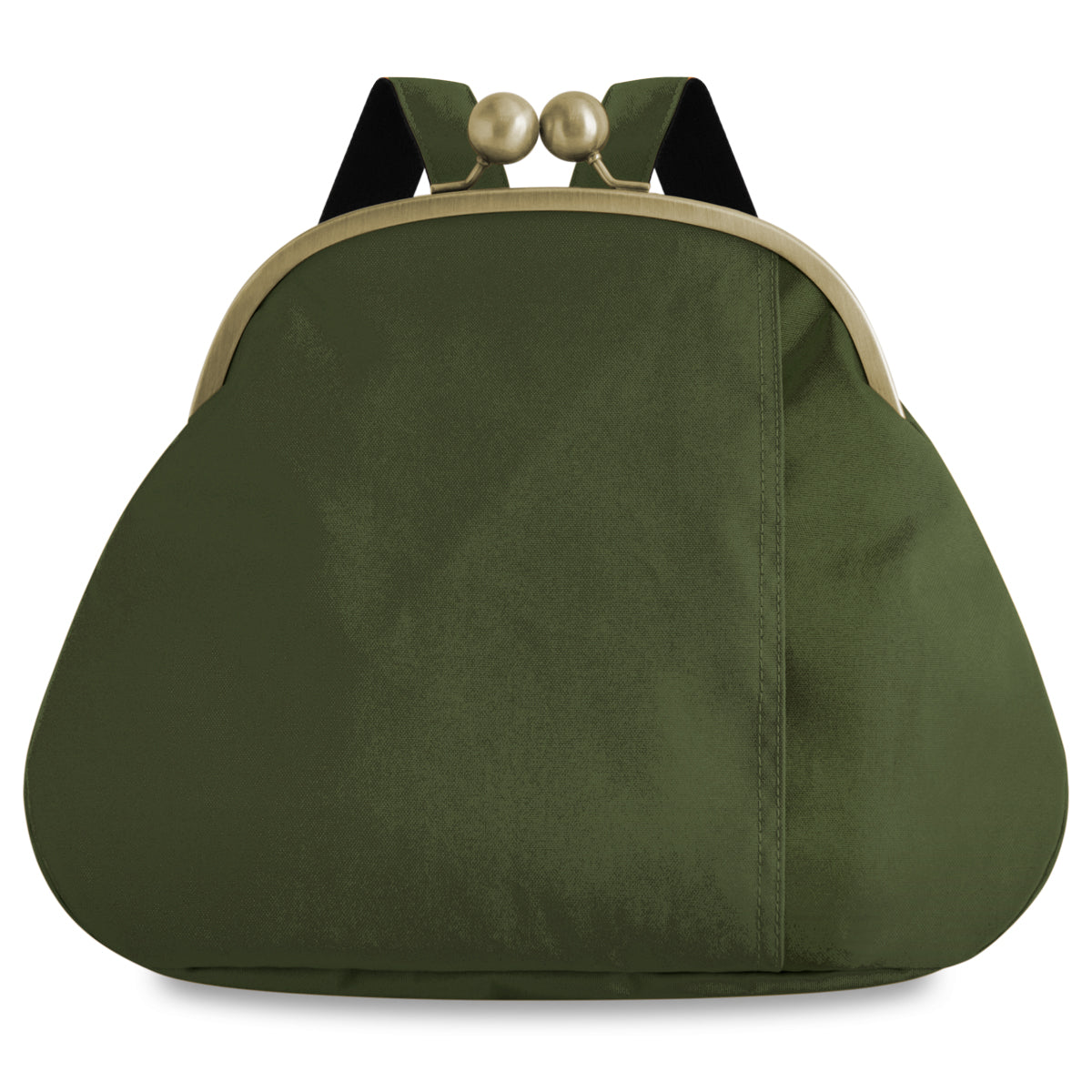 【在庫商品】大玉がま口まるリュック【コーデュラ(R)】※がまろっく付き