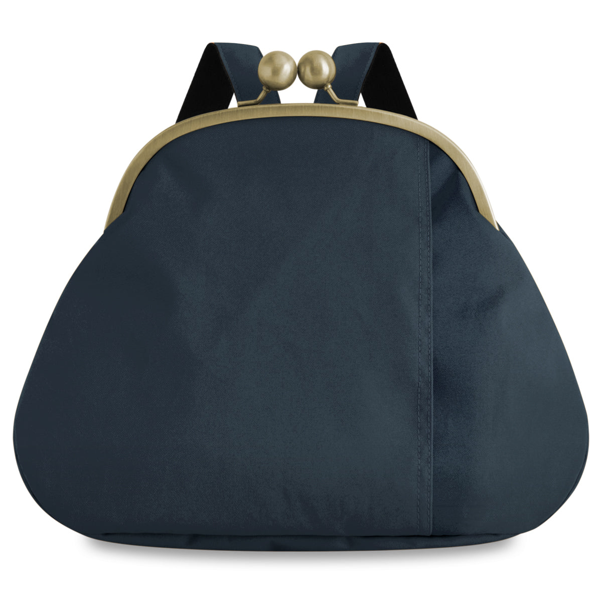 【在庫商品】大玉がま口まるリュック【コーデュラ(R)】※がまろっく付き