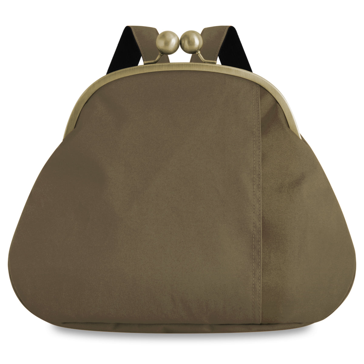 【在庫商品】大玉がま口まるリュック【コーデュラ(R)】※がまろっく付き