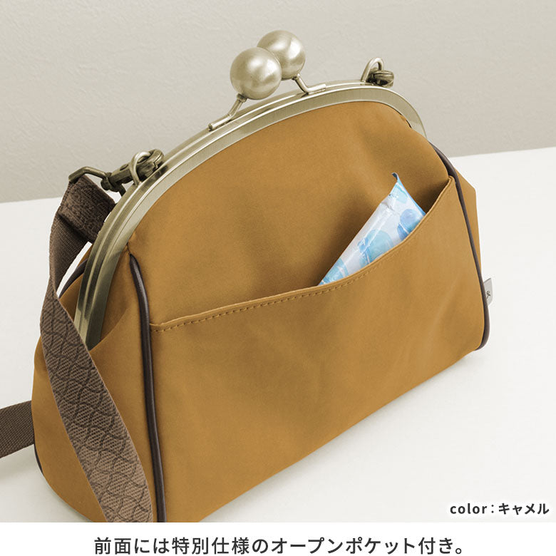 【在庫商品】大玉がま口ポシェット【Sueddy（スエッディ）】