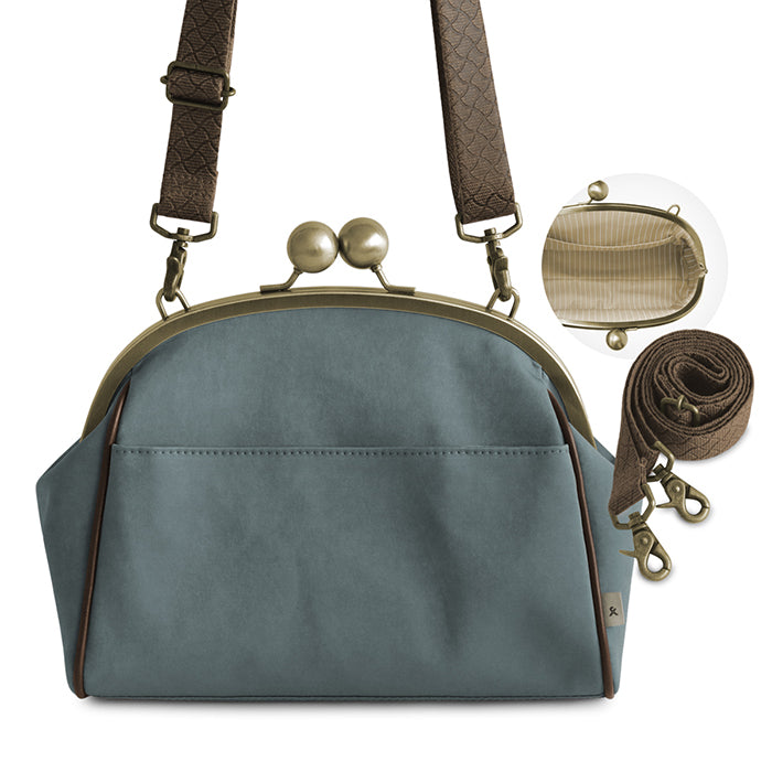 【在庫商品】大玉がま口ポシェット【Sueddy（スエッディ）】