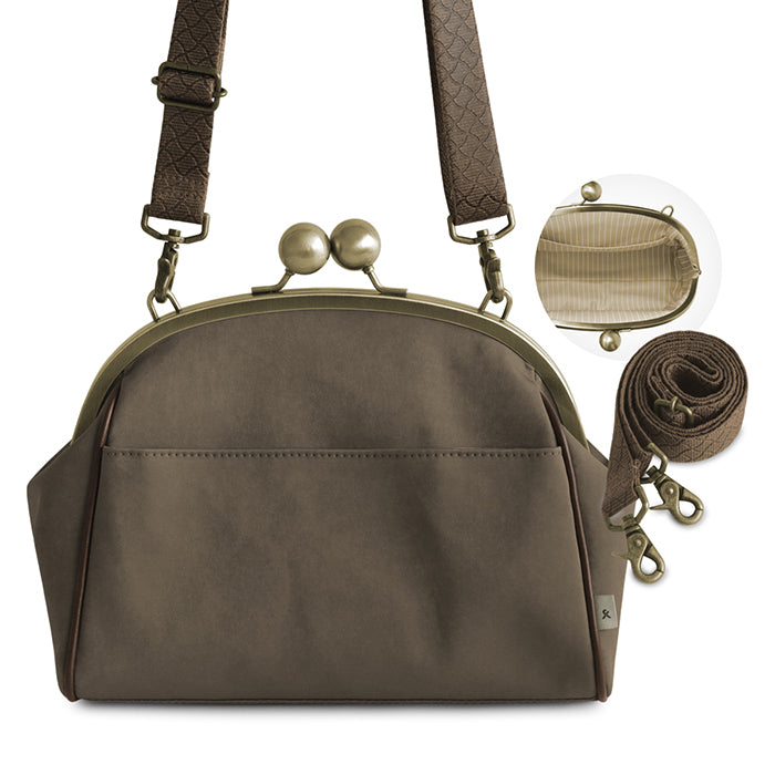 【在庫商品】大玉がま口ポシェット【Sueddy（スエッディ）】