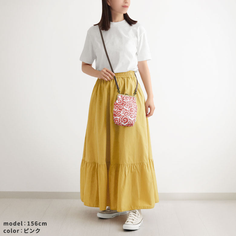 【在庫商品】がま口お散歩ポシェット【ねこ唐草】 WEB限定