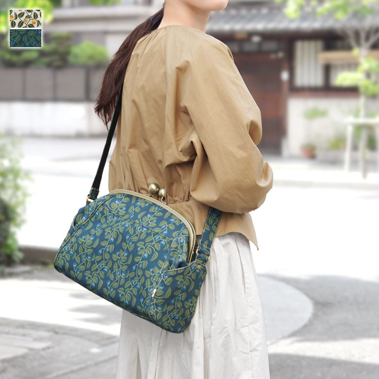 【在庫商品】大玉がま口ショルダーバッグ【がまの実】