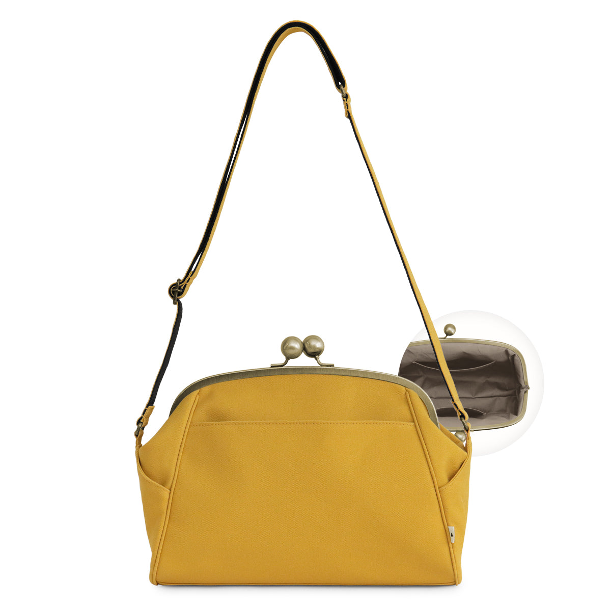 [In Stock] Large Ball Clasp Shoulder Bag [Gama no Mi]