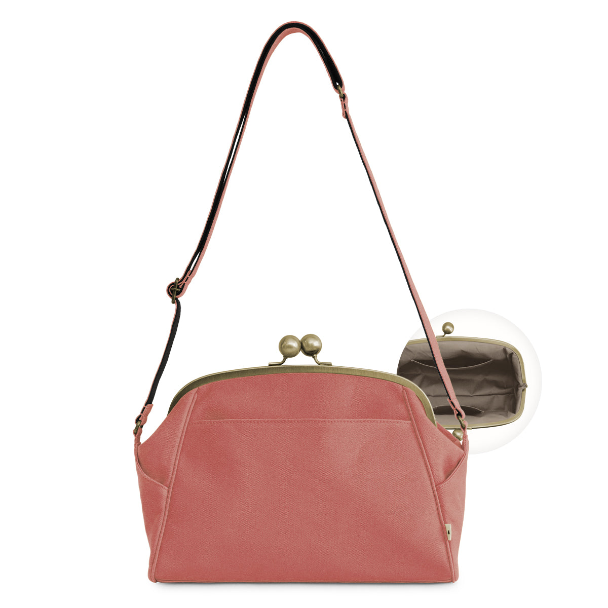 [In Stock] Large Ball Clasp Shoulder Bag [Gama no Mi]