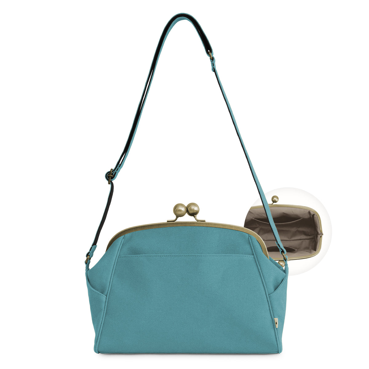 [In Stock] Large Ball Clasp Shoulder Bag [Gama no Mi]