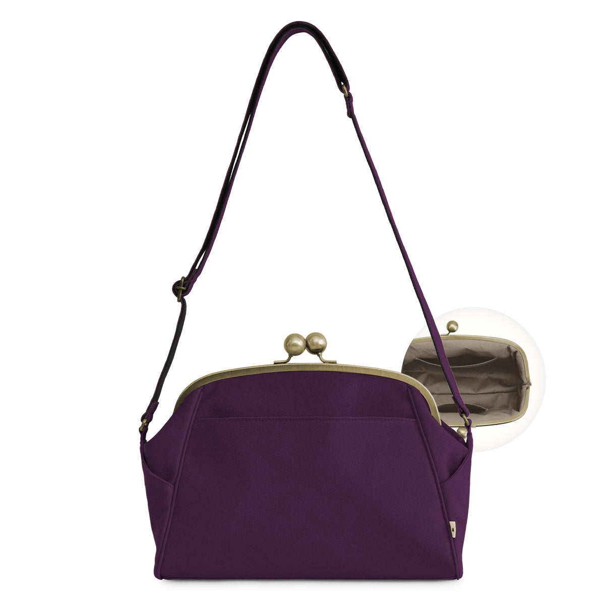 [In Stock] Large Ball Clasp Shoulder Bag [Gama no Mi]