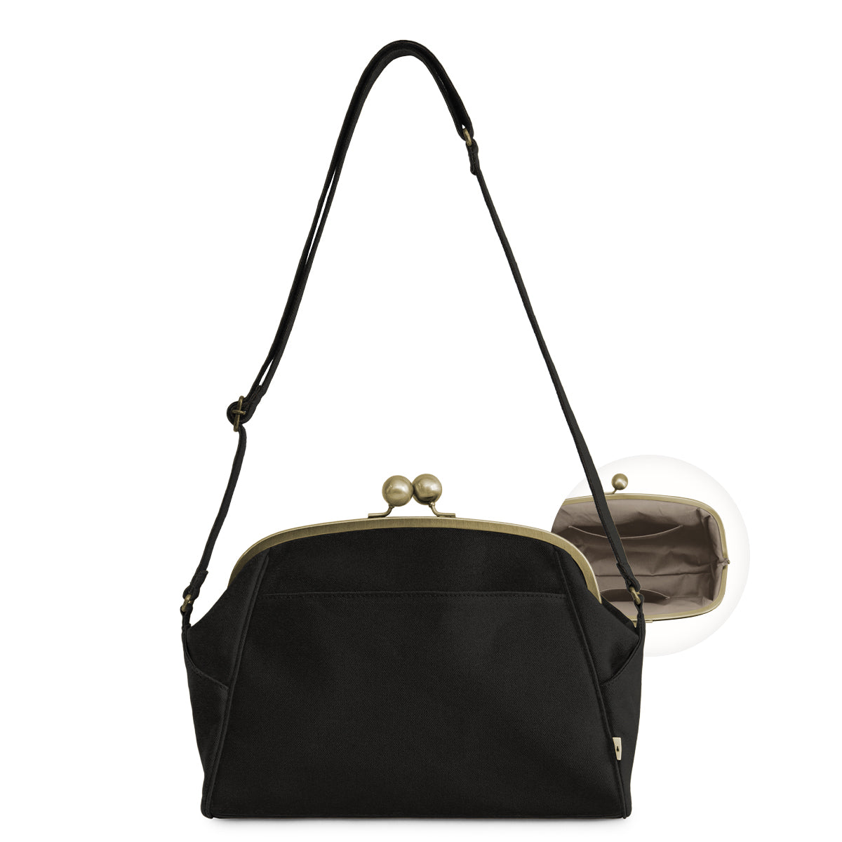 [In Stock] Large Ball Clasp Shoulder Bag [Gama no Mi]