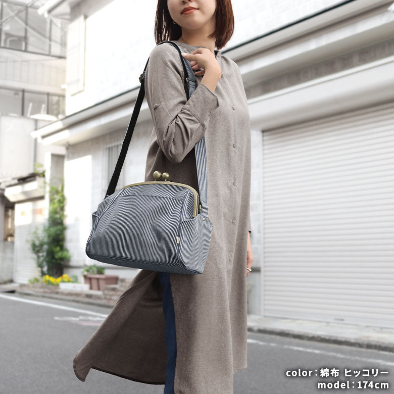 [In Stock] Large Ball Clasp Shoulder Bag [Gama no Mi]