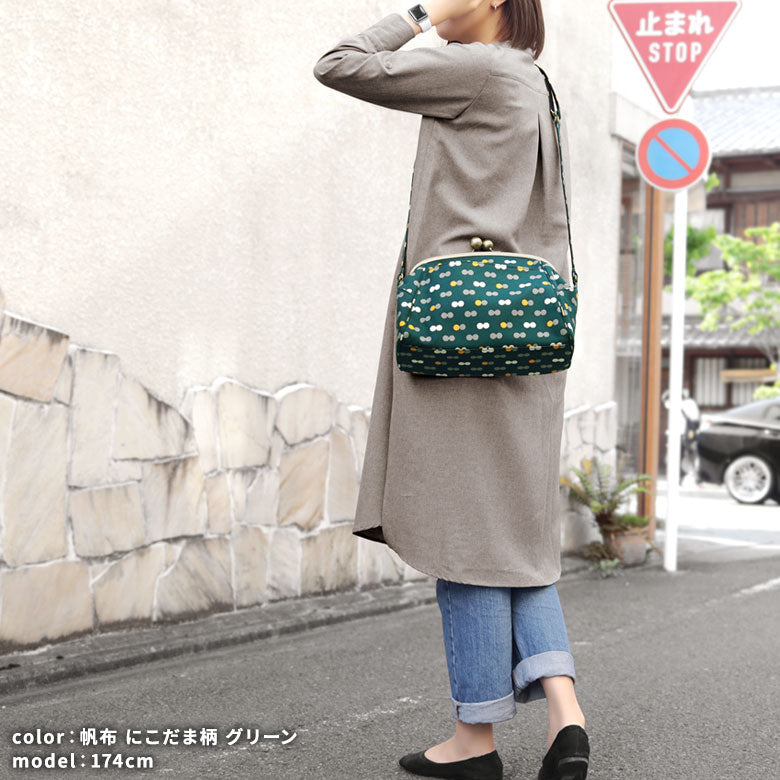 [In Stock] Large Ball Clasp Shoulder Bag [Gama no Mi]