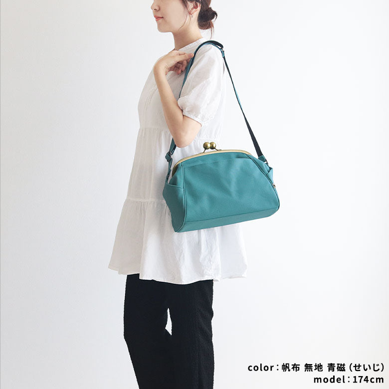 [In Stock] Large Ball Clasp Shoulder Bag [Gama no Mi]