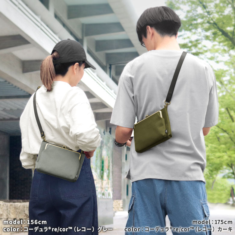 【在庫商品】がま口ポケット付きミニサコッシュ【Sarei コーデュラ(R) re/cor(TM)（コーデュラレコー）・MONTANA】 