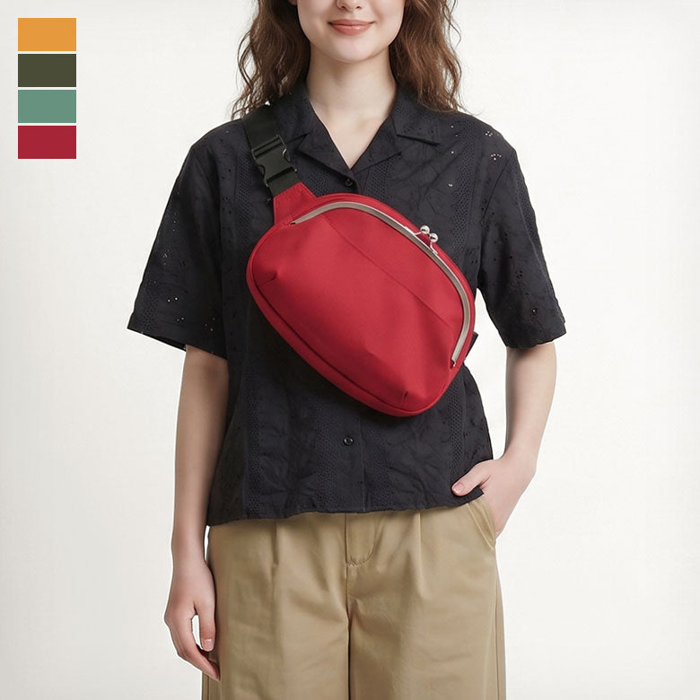 【在庫商品】がま口ラウンドボディバッグ【ECO STEP】