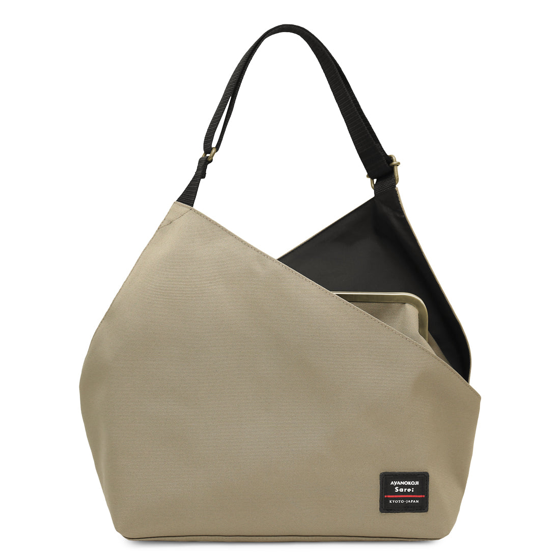 [In stock] Square one-shoulder bag with clasp [Sarei Cordura(R) re/cor(TM)]