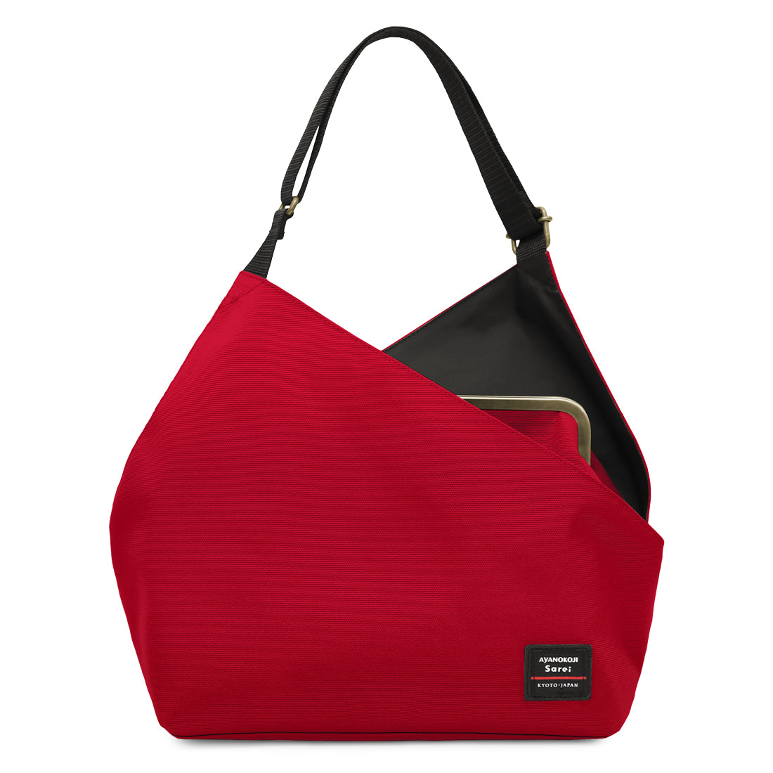 [In stock] Square one-shoulder bag with clasp [Sarei Cordura(R) re/cor(TM)]