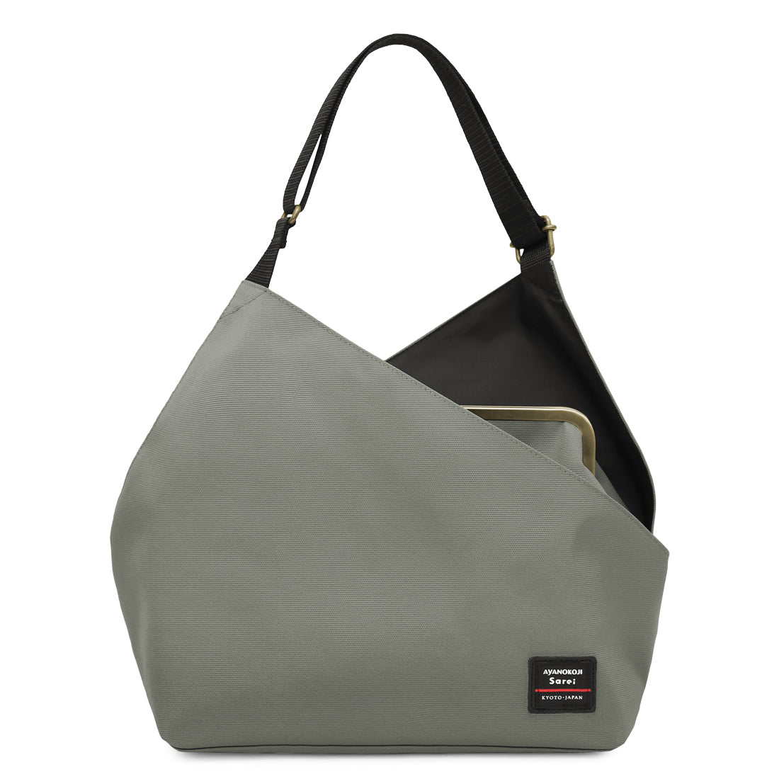 [In stock] Square one-shoulder bag with clasp [Sarei Cordura(R) re/cor(TM)]