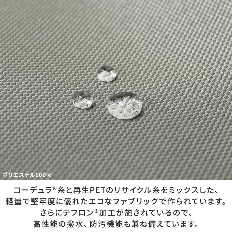 【在庫商品】がま口スクエアトートバッグ＜Ｌ＞【Sarei コーデュラ(R) re/cor(TM)】