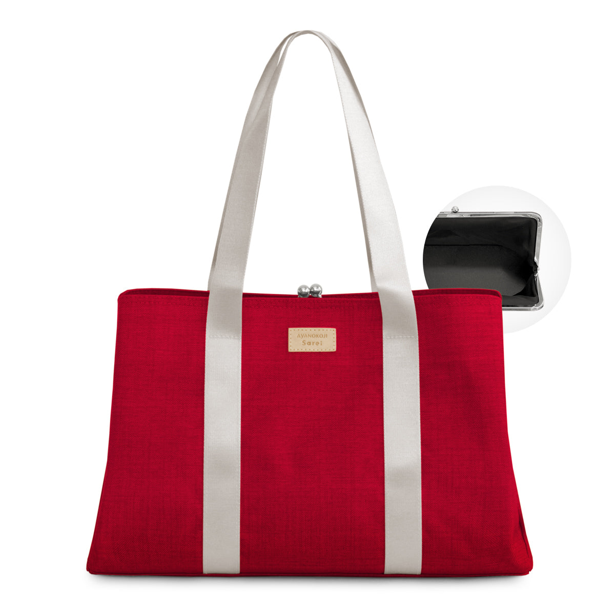 【在庫商品】がま口スクエアトートバッグ＜M＞【Sarei コーデュラ(R) re/cor(TM)（コーデュラレコー）・MONTANA（N）】