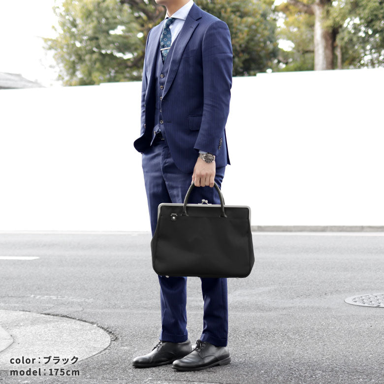 【Article en stock】Sac valise à fermoir (poignée en cuir)【CORDURA(R)】
