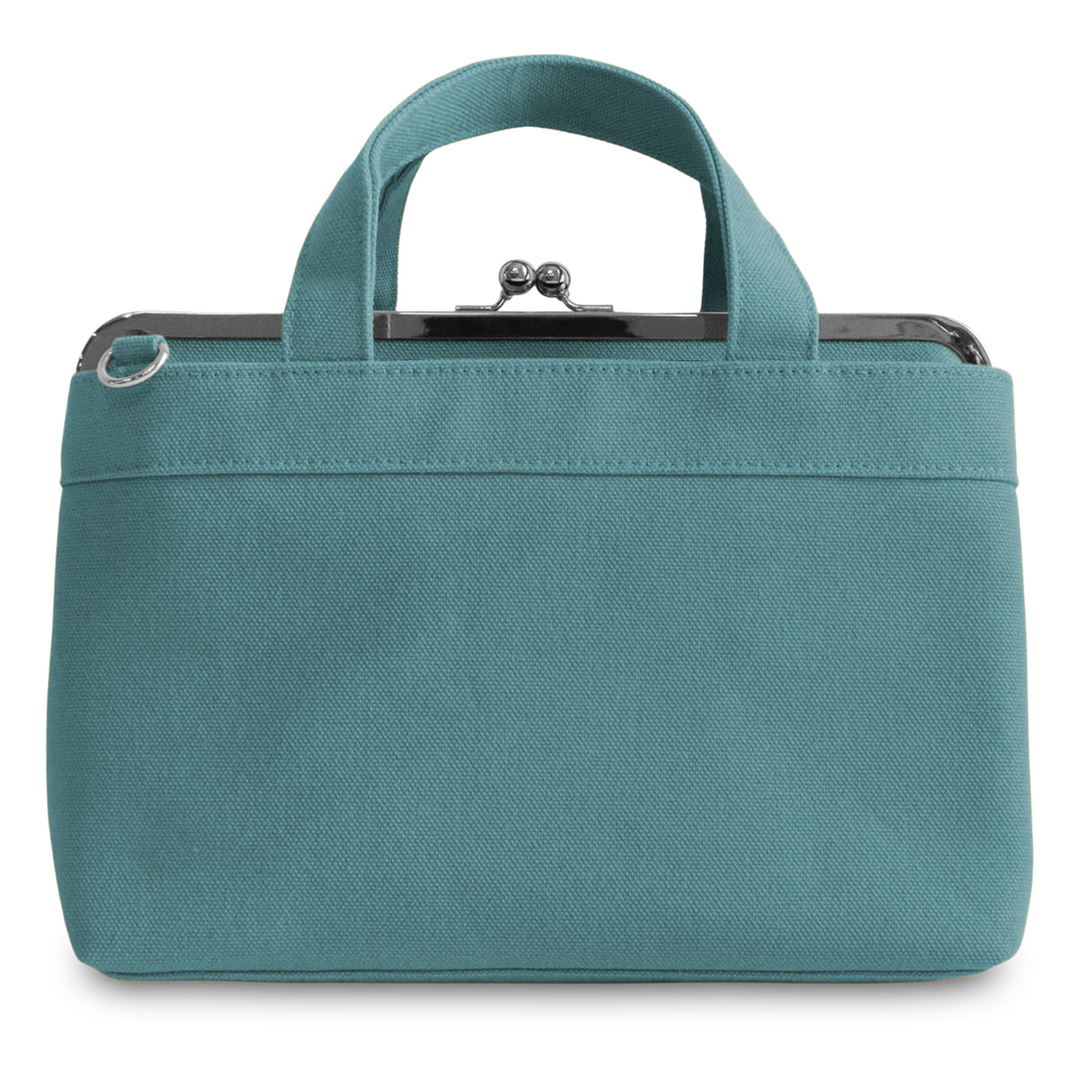 【在庫商品】がま口手提げバッグ【帆布・綿布・デニム（アソート）】