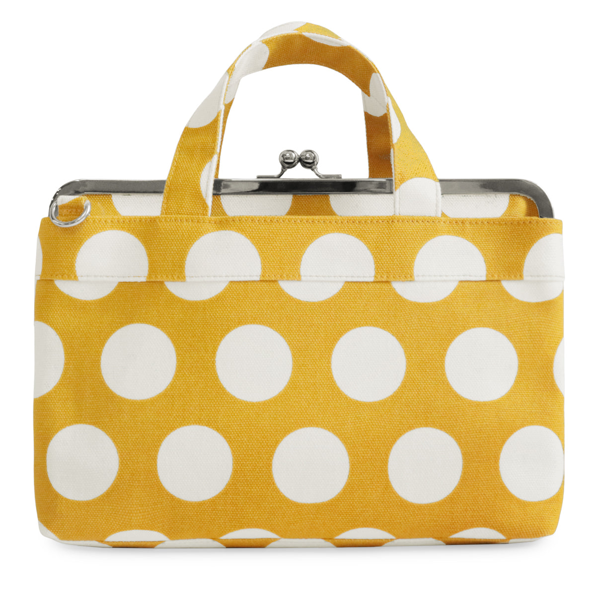 【在庫商品】がま口手提げバッグ【帆布・綿布・デニム（アソート）】