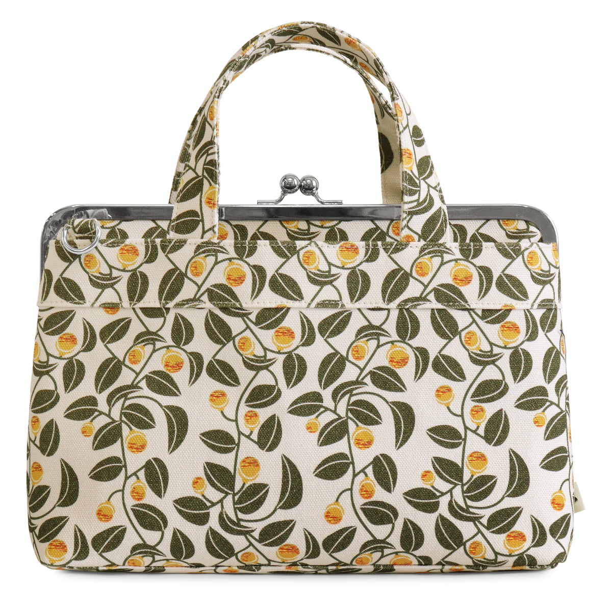 【在庫商品】がま口手提げバッグ【帆布・綿布・デニム（アソート）】