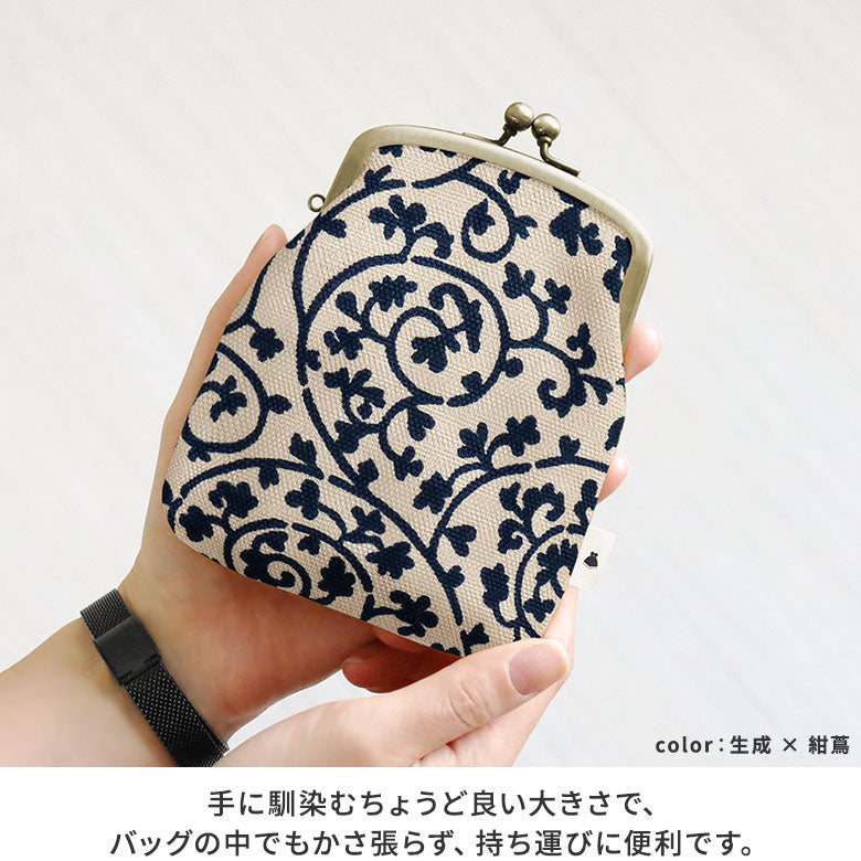 【在庫商品】がま口シガレットケース【帆布・蛸唐草】