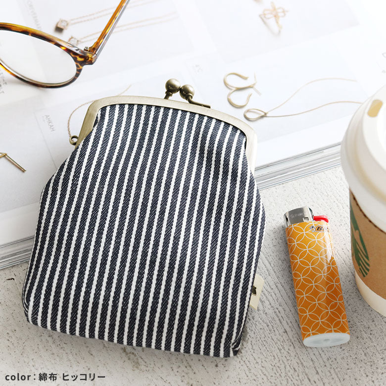 【在庫商品】がま口シガレットケース【帆布・綿布（アソート）】