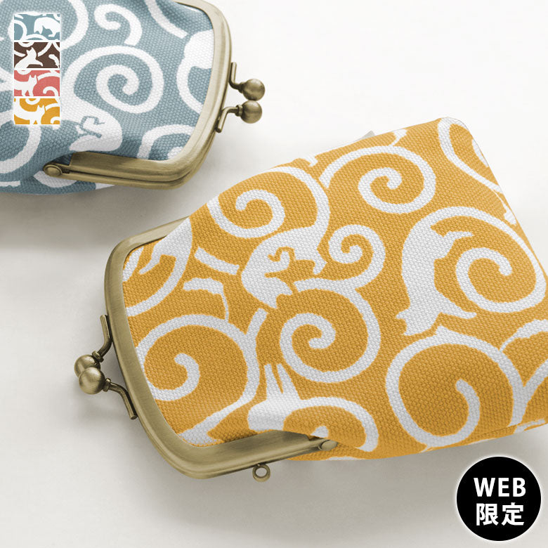 【在庫商品】がま口シガレットケース ※口金AG【ねこ唐草】 WEB限定