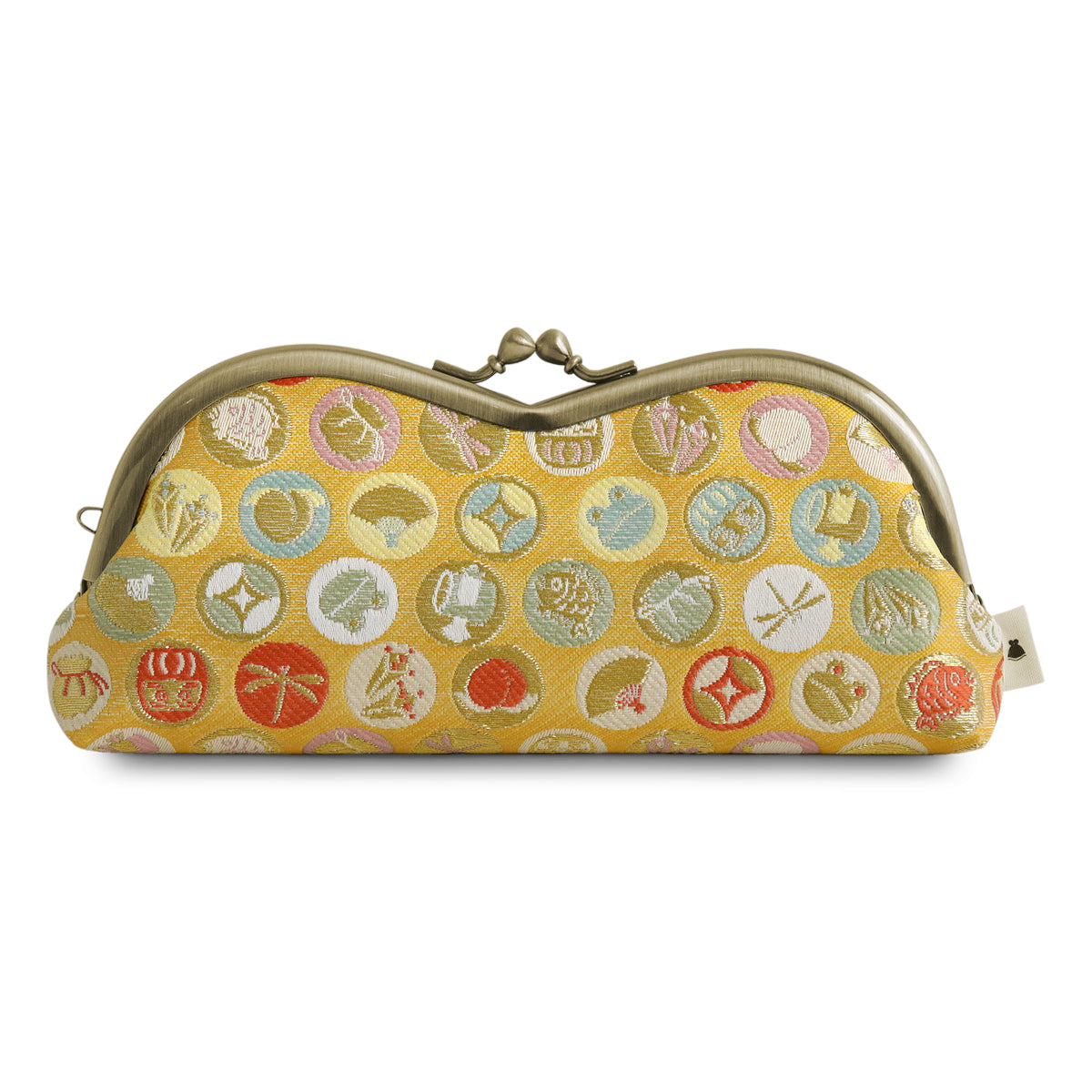 【在庫商品】山型がま口メガネケース【福尽し】