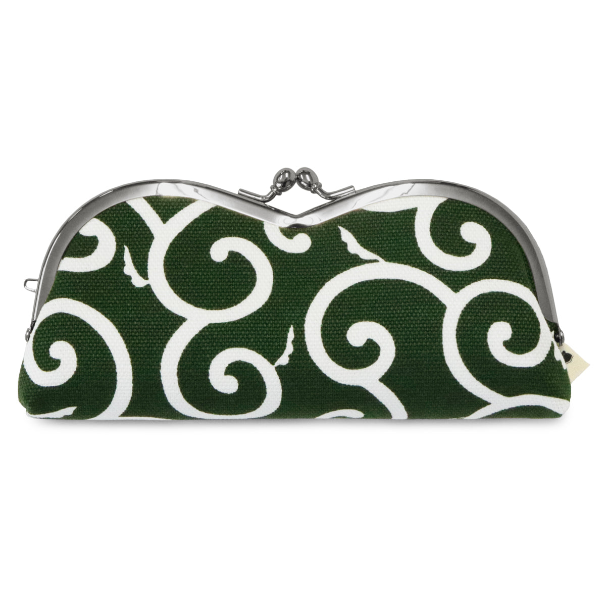 【在庫商品】山型がま口メガネケース【帆布・綿布・デニム（アソート）】