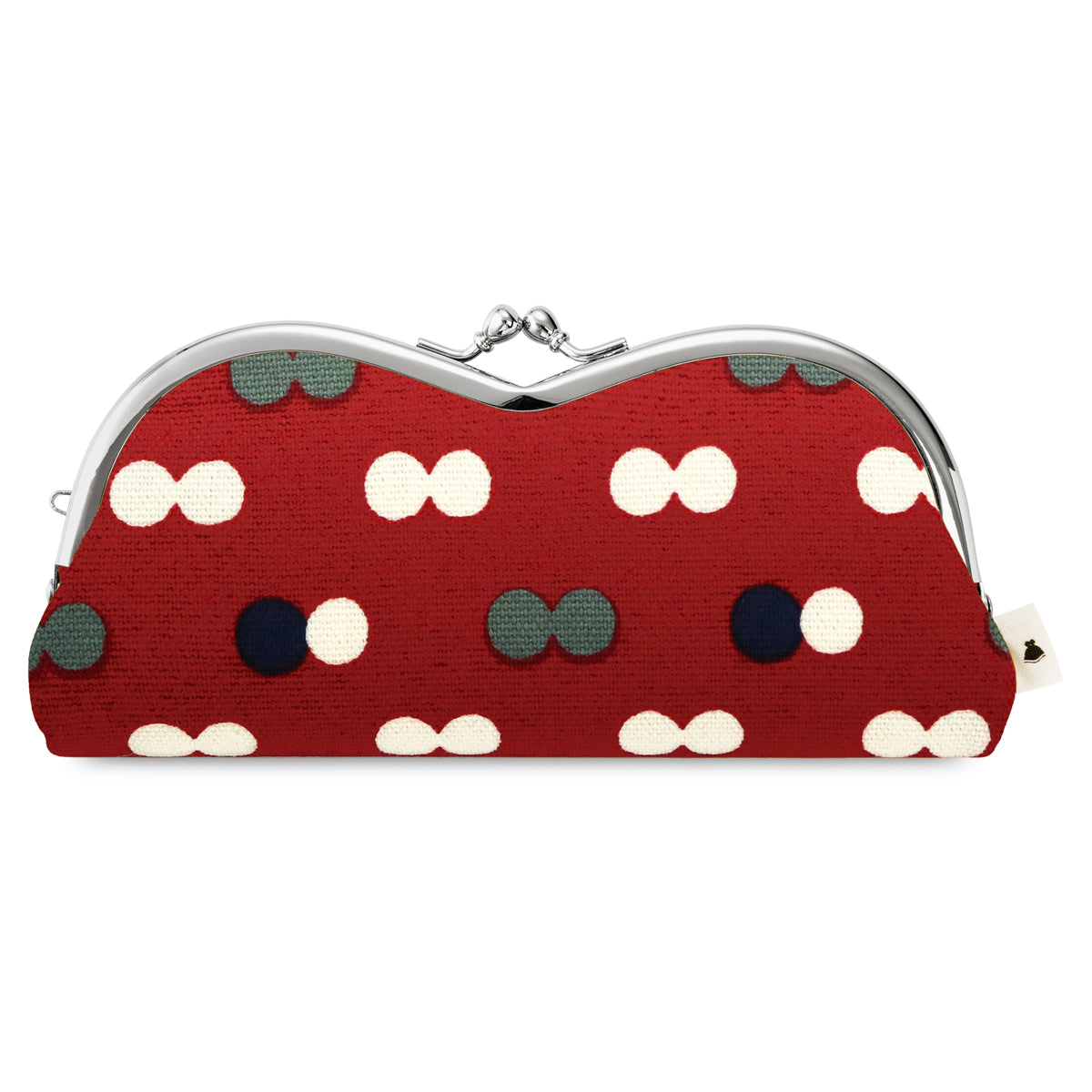 【在庫商品】山型がま口メガネケース【帆布・綿布・デニム（アソート）】