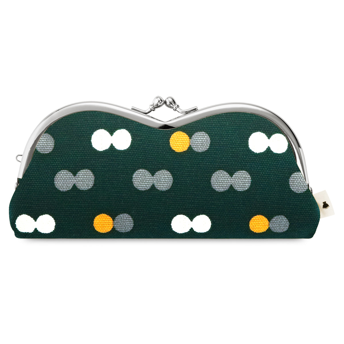 【在庫商品】山型がま口メガネケース【帆布・綿布・デニム（アソート）】