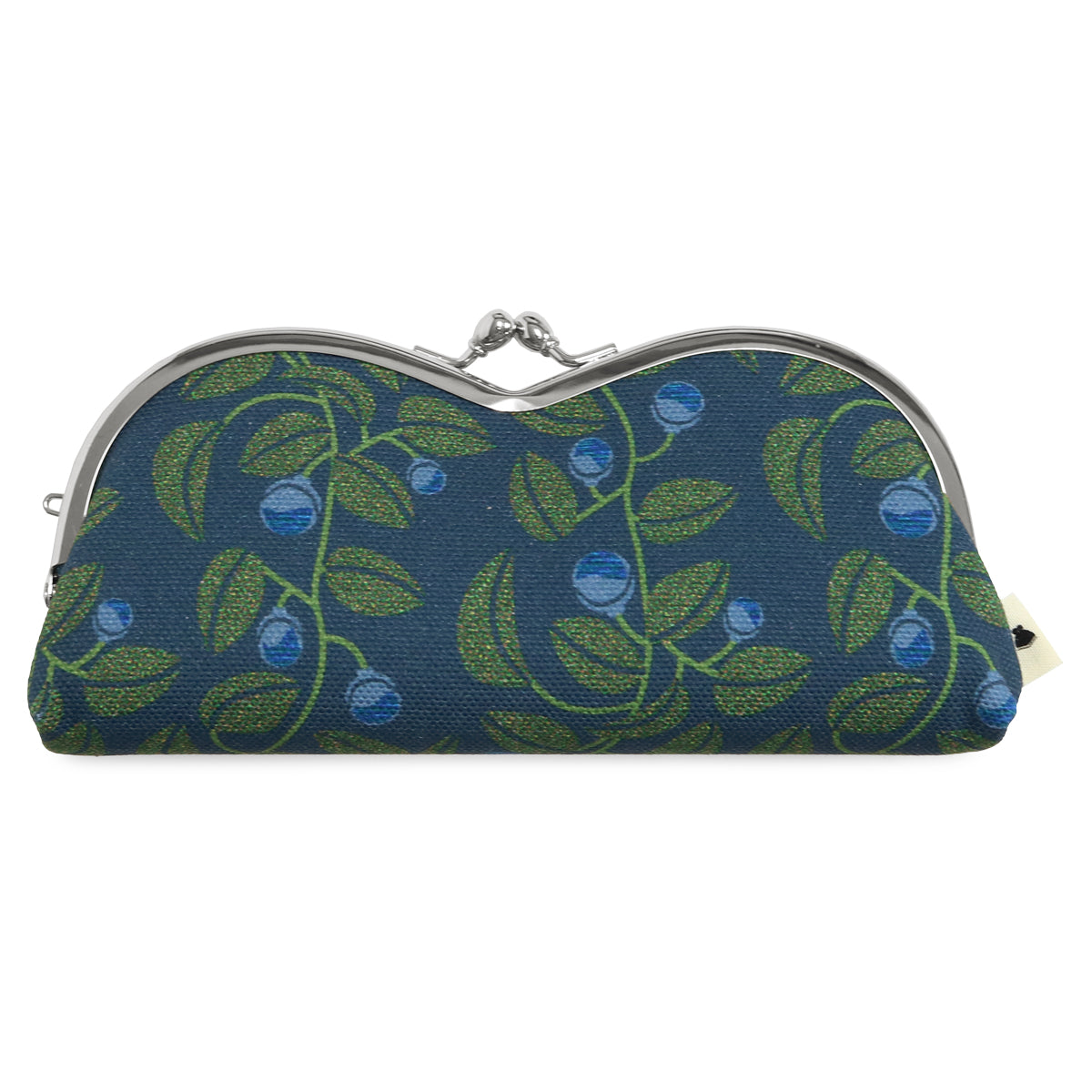 【在庫商品】山型がま口メガネケース【帆布・綿布・デニム（アソート）】