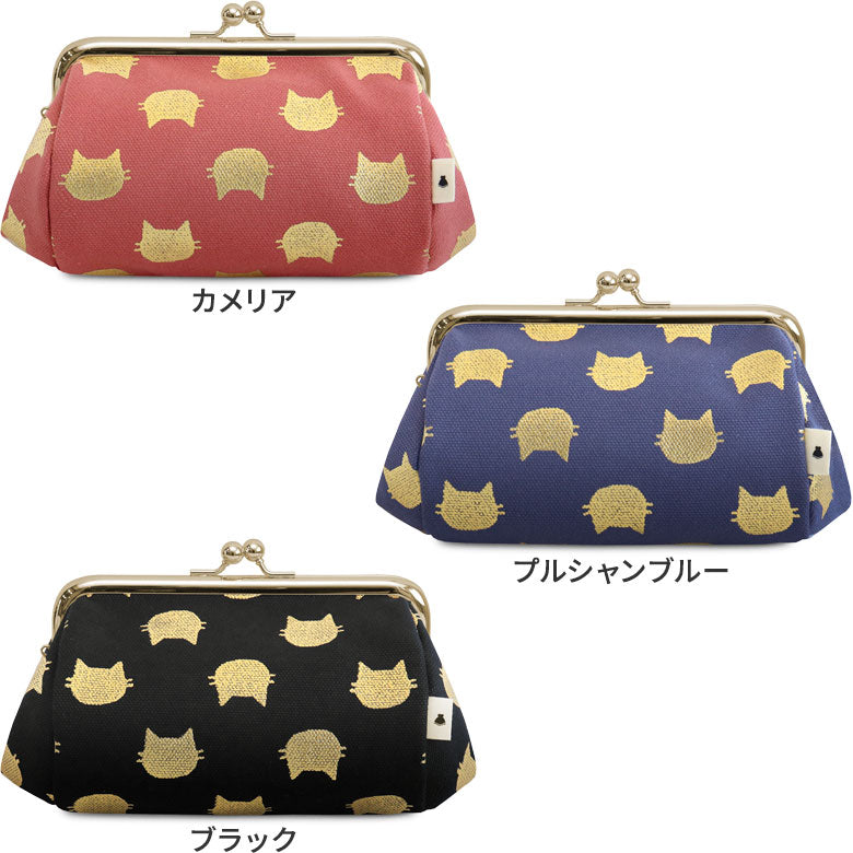 【在庫商品】TAWARA型がま口コスメポーチ(中)【HAKUにゃんこ】