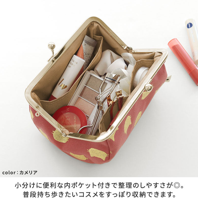【在庫商品】TAWARA型がま口コスメポーチ(中)【HAKUにゃんこ】